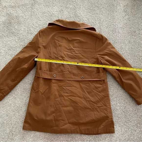 Vintage Sears Button Tan Coat w Removable Lining - Picture 8 of 10